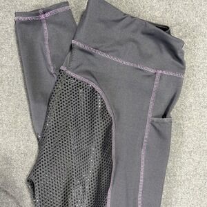 Dover Saddlery Riding Sport Riding Pants Women Large Gray Sticky Seat Equestrian